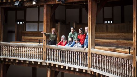 Learn fascinating historical facts on a guided tour of the Shakespeare Globe. Image courtesy of the Shakespeare Globe. 