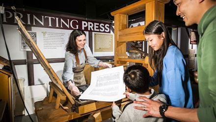 Head to the Shakespeare Globe for a guided tour of this legendary theatre, followed by a visit to the Globe exhibition. Image courtesy of the Shakespeare Globe.