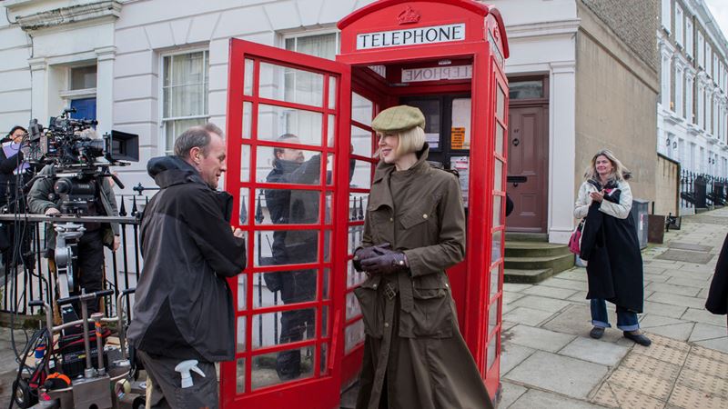 Relive the highlights of Paddington Bear on a guided tour of the filming locations in London. Credit: Golden Tours. Image courtesy of Golden Tours. A day on the set of Paddington Bear The Movie, where Nicole Kidman talks to the director while standing next to a red phone box in London.