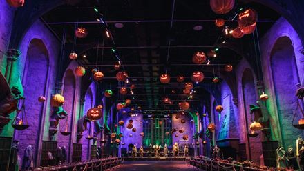 It's Halloween at Hogwarts and your invited to explore the spooky Dark Arts exhibit. TM & © Warner Bros. Entertainment Inc. Harry Potter Publishing Rights © JKR.