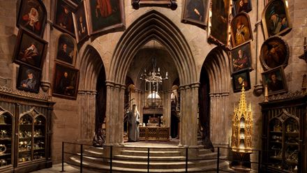 Explore Dumbledore's office on set at Warner Bros Studio Tour London. Credit: Warner Bros Studio Tour London. Image courtesy of Warner Bros Studio Tour London – The Making of Harry Potter.