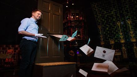 Create your own origami Howler at the Magical Mischief takeover of the Warner Bros. Studio Tour - The Making of Harry Potter. TM & © Warner Bros. Entertainment Inc. Harry Potter Publishing Rights © JKR.