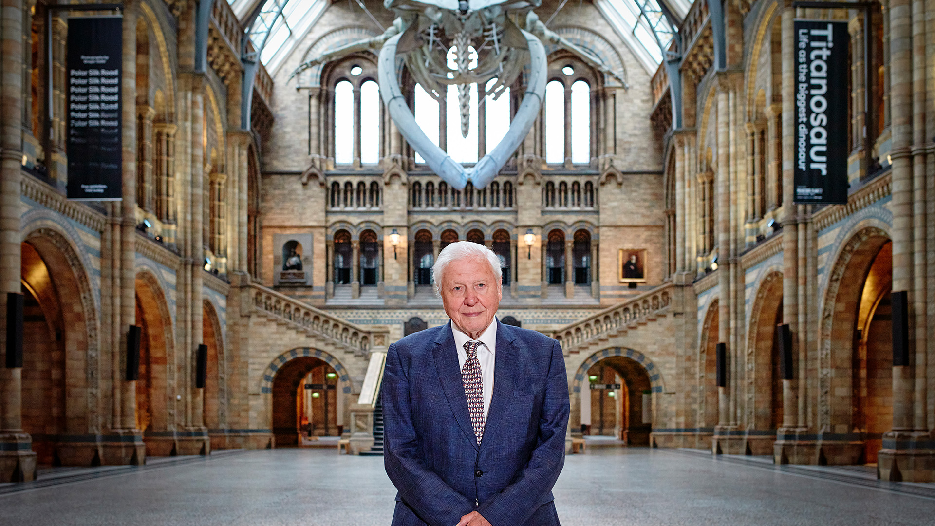 Our Story with David Attenborough at the Natural History Museum. Image courtesy of Natural History Museum. David Attenborough pictured at the Natural History Museum.