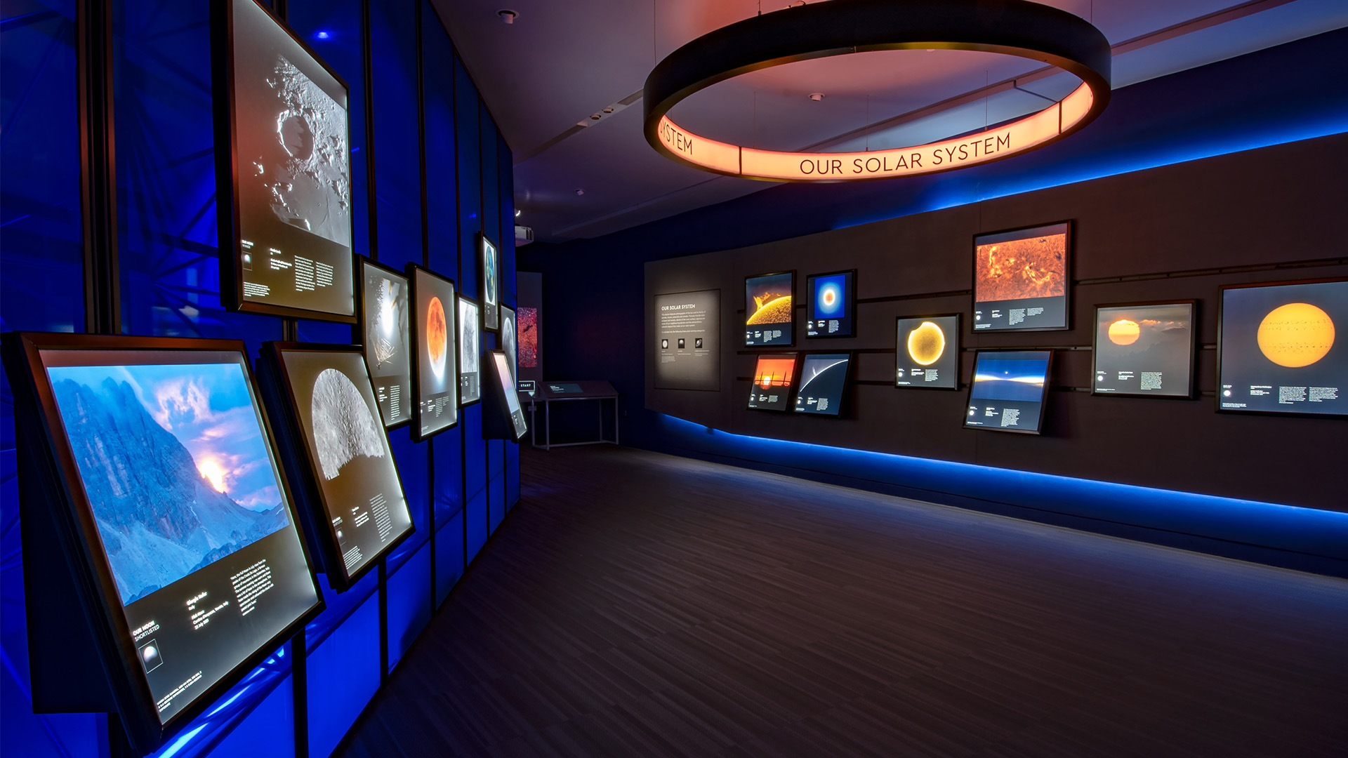 Astronomy Photographer of the Year exhibition at National Maritime Museum. Image courtesy of National Maritime Museum. Space photographs on display at the National Maritime Museum