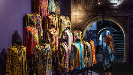 Immerse yourself in the world of Versace at the Gianni Versace Retrospective exhibition at Arches London Bridge. © Justin Sutcliffe / About Grace PR