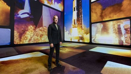 Join Tom Hanks on a spectacular voyage to the moon in The Moonwalkers: A Journey with Tom Hanks at Lightroom. Image credit: Justin Sutcliffe. Image courtesy of Lightroom.