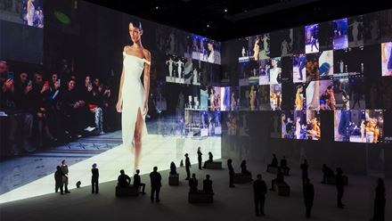 Coperni, Spring 2023 show at Vogue: Inventing the Runway ©Justin Sutcliffe. Image courtesy of Lightroom.