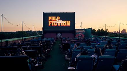 Make London's sunset the backdrop to your next movie date. Image courtesy of Rooftop Film Club.