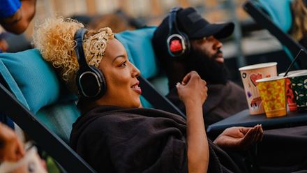 Make London's sunset the backdrop to your next movie date. Credit: Rooftop Film Club. Image courtesy of Rooftop Film Club.