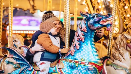 Carousel at the traditional fairground. Image courtesy of Winter Wonderland.