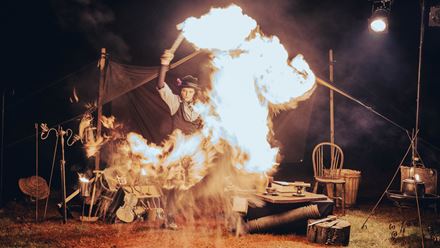 Take on the spooky fire artists at Halloween at Kew. © RGLiveSony Music. Image courtesy of  RGLiveSony Music.