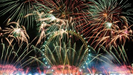 Catch London's brilliant annual firework display on New Year's Eve. © Greater London Authority