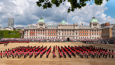 Join the crowds that flock to Horse Guards Parade for the iconic Trooping the Colour parade. Credit: Shutterstock. Image courtesy of Shutterstock.