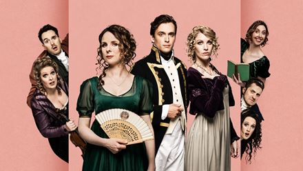 See the improvisation comedy Austentatious where the audience gets to decide on the play's title, currently at the Vaudeville Theatre. Image courtesy of Show and Tell.