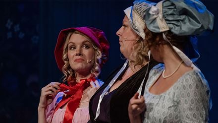 See Austentatious at the Vaudeville Theatre, an improv show that combines Regency-style stories inspired by Jane Austen with a blend of humour. Image courtesy of Show and Tell.