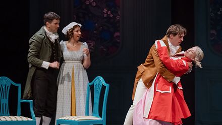 See Austentatious, the re-creation of a new period drama inspired by Jane Austen, with a different story each night. Image courtesy of Show and Tell.