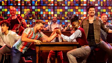 Feel like going to the pub? Look no further, with The Choir of Man, a musical where you get see some of the best hits played in a pub. Image courtesy of London Theatre Direct.