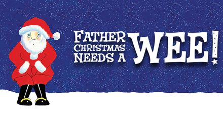 Celebrate the festive season with Father Christmas Needs a Wee at the Arts Theatre. Image courtesy of London Theatre Direct.