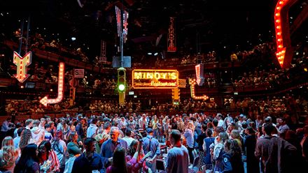 See the Broadway classic Guys & Dolls take over the London West End at the Bridge Theatre. Image courtesy of Premier Entertainment/ photo credit Manuel Harlan.