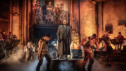 Discover a whirlwind of music and fierce romance as the multi-award-winning show Hadestown takes over London's West End at the Lyric Theatre. Image courtesy of London Theatre Direct. Photo credit: Marc Brenner.
