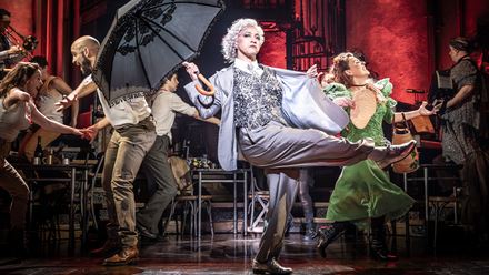 See Hadestown, the Tony Award-winning musical that blends folk, pop and New Orleans jazz, set to the intertwining love stories of the underworld. Image courtesy of London Theatre Direct/ photo credit: Marc Brenner.