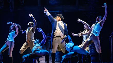 See the award-winning musical Hamilton currently at the Victoria Palace Theatre, and hear the story of the founding father of the United States. Image courtesy of Raw PR/photo credit Danny Kaan.