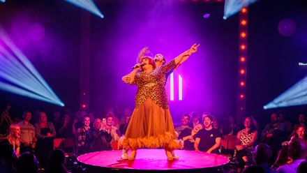 Get in the Christmas spirit and watch the awe-inspiring acts of La Clique, a mix of cabaret, acrobatics and humour. Image courtesy of Underbelly