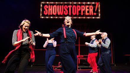 See the Olivier Award-winning musical Showstopper!, in which the audience gives cues to the cast for a completely improvised show. Photo credit: Alex Brenner