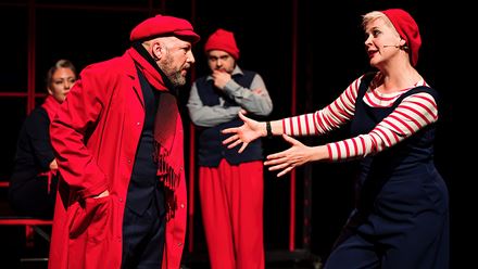 See the improv musical and sensation Showstopper! return to London's West End, delighting audiences with a different show every time the cast takes to the stage. Photo credit: Alex Brenner.