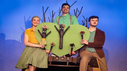 Follow the story of Stick Man as he leaves the family tree and encounters a mix of characters and chaos at Bloomsbury Theatre. Image courtesy of Mark Senior PR.