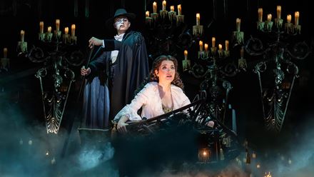 See the majestic Andrew Lloyd Webber's award-winning musical, The Phantom of the Opera at Her Majesty's Theatre. Image courtesy of Raw PR/ photo credit: Johan Persson