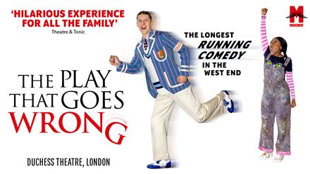 Catch the hit show The Play That Goes Wrong and prepare for an evening of laughter and mishaps. Image courtesy of London Theatre DIrect.