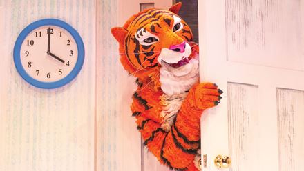 A family favourite, The Tiger Who Came to Tea, delights children on the London West End. Photo credit: Michael Jean Marain. Image courtesy of Helen Snell.