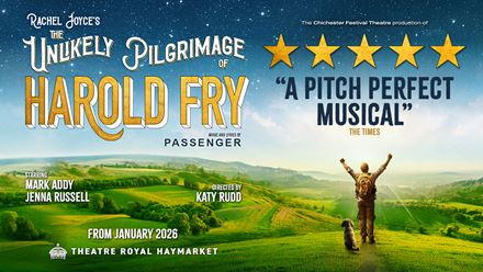 Watch the sensational production of The Unlikely Pilgrimage of Harold Fry, set to a mesmerising soundtrack by the musician and songwriter Passenger. Image courtesy of London Theatre Direct.