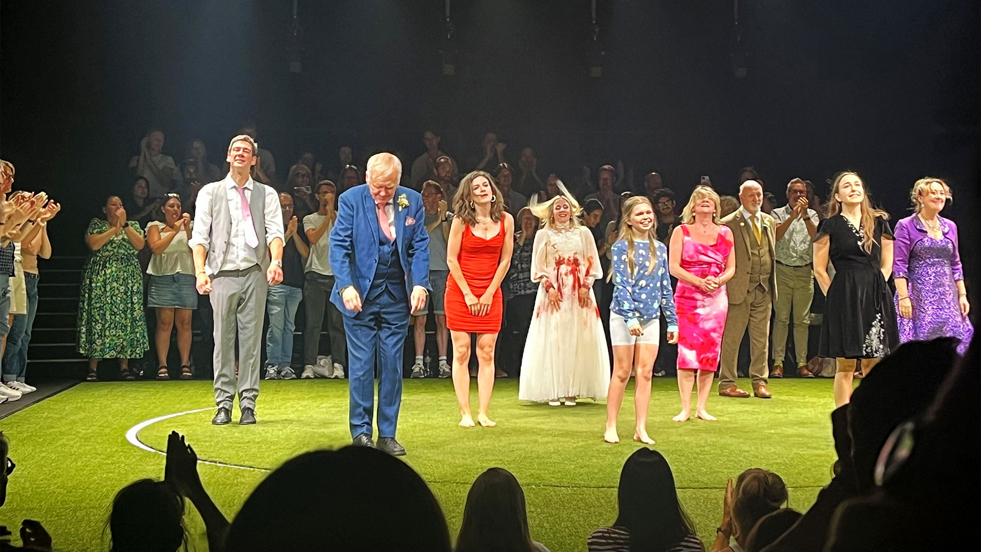Prepare for a roller coaster of emotion as the Olivier Award-winning play Till the Stars Come Down returns to London for a limited run. Image courtesy of Carole Rocton. The cast of Till the Stars Come Down bows to the audience at the end of the performance.