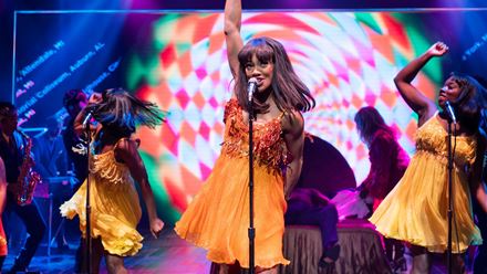 See the Queen of Rock and Roll rise up in The Tina Turner musical. Image courtesy of London Theatre Direct. Photo credit: Matt Crockett.