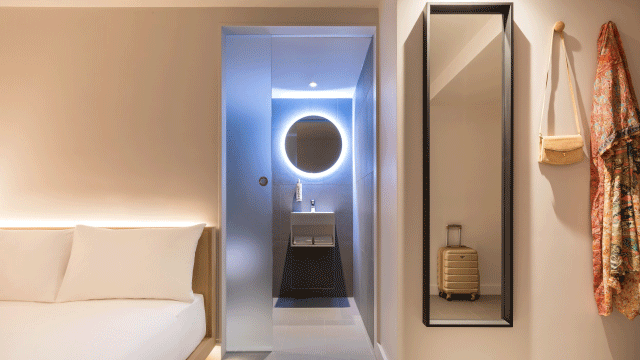 Cocoon for two at Zedwell Tottenham Court Road. Credit: Zedwell Tottenham Court Road. Image courtesy of Zedwell Tottenham Court Road. Room at Zedwell Tottenham Court Road