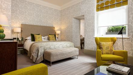 A Deluxe room at Brown's Hotel. Image courtesy of Rocco Forte Hotels.