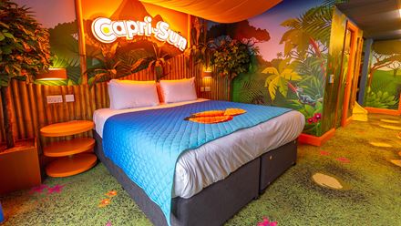 Capri-Sun-themed room. Image courtesy of Smarts.