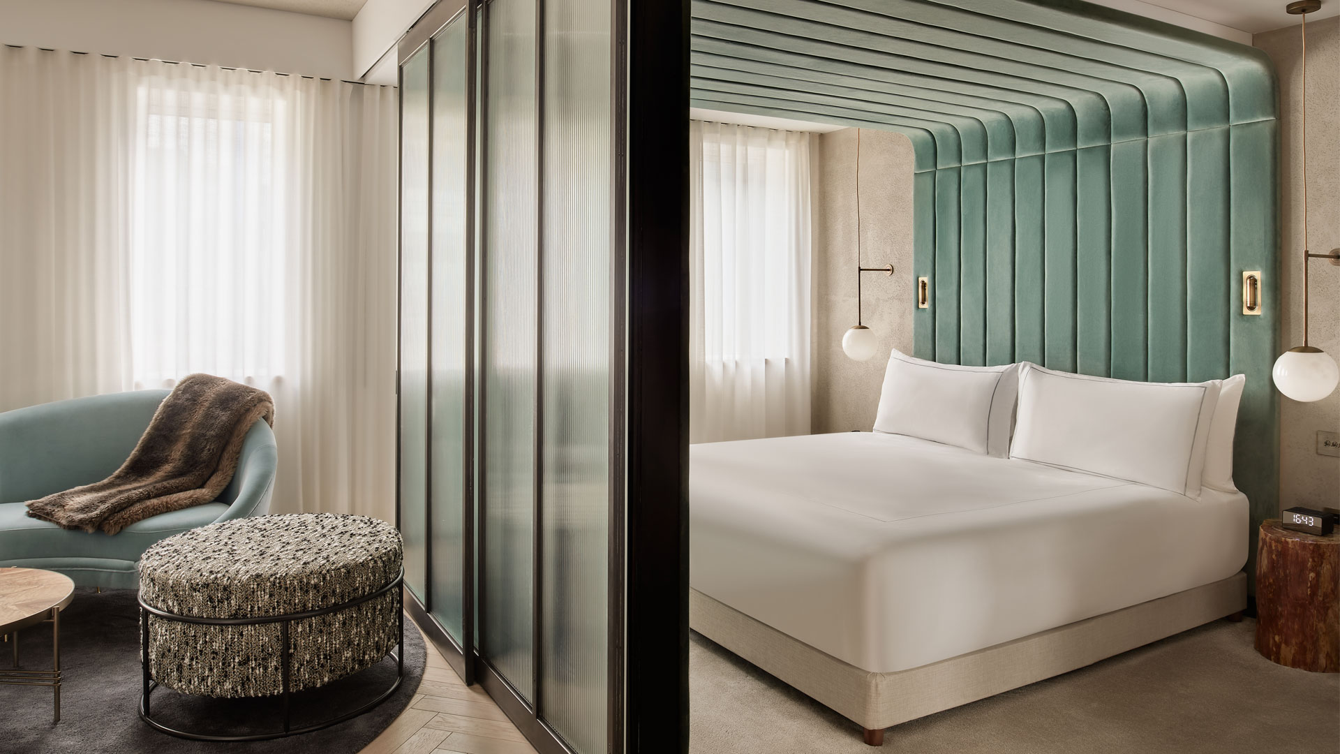 Explore the capital from Canopy by Hilton London City. Image courtesy of Hilton. Bedroom in suite at Canopy by Hilton London City.