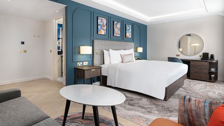 Book a stay in an elegant suite at Lost Property St Pauls London, Curio Collection By Hilton. Image courtesy of Hilton.