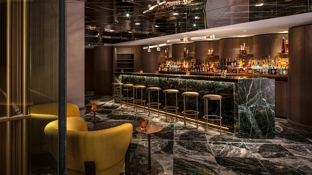 Sustainability practices are built into The Londoner hotel. Credit: Andrew Beasley. Image courtesy of The Londoner. Green Room at The Londoner hotel in Leicester Square, London.