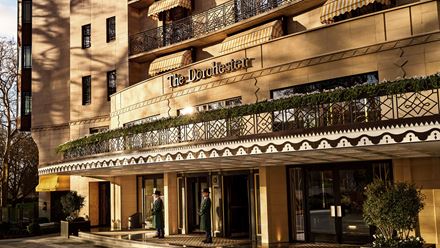 The front of the Dorchester hotel. Image courtesy of Dorchester Collection.