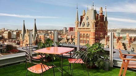 Discover panoramic views of the capital from The Standard, London hotel's rooftop terrace. Credit: Mercy Amankwe. Image courtesy of The Standard.
