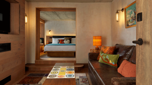 Make yourself at home at Treehouse Hotel London. Credit: Treehouse Hotel London. Image courtesy of Treehouse Hotel London. Room inside Treehouse Hotel London